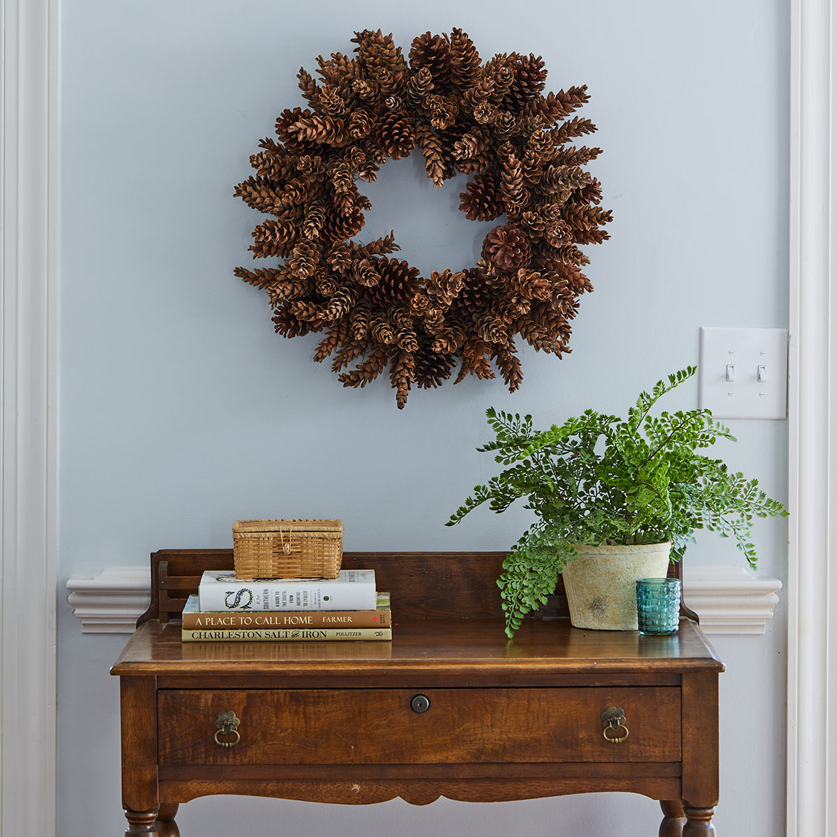 Natural Pinecone Wreath