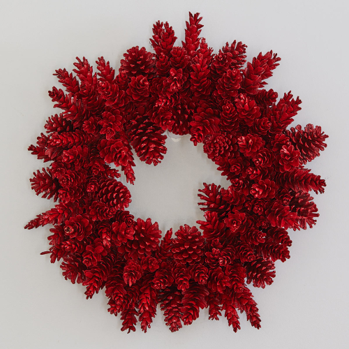 Red Pinecone Wreath